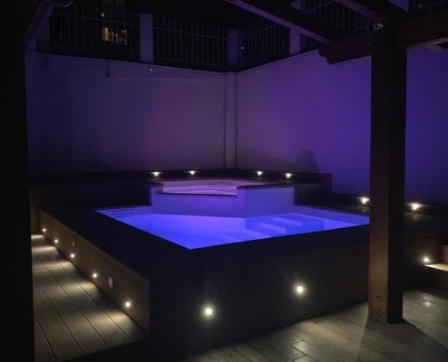 PiscineSpa - Piscina Fuori Terra A Forma Rettangolare Con Vasca Idromassaggio